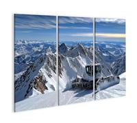 islandburner Impression sur toile - Paysage alpin majestueux - Décoration murale pour salon - Pour les aventuriers - 3 pièces - Édition X1