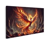 islandburner Impression sur toile représentant le phénix montée des cendres dans une splendeur flamboyante et des braises