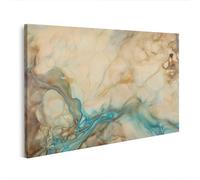 islandburner Impression sur toile Vagues d'harmonie et mélange doux des couleurs du ciel - Toile 100 x 57 cm