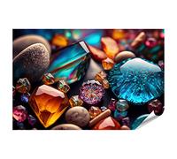 islandburner IXYI-PGR Tableau XXL Poster Bijoux Minéraux Pierres Précieuses Cristaux Gros plan Bijoux Minéraux Pierres précieuses Images Photo de qualité supérieure