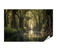 islandburner IYGE-PKL Poster XXL Forêt de mangrove Panorama d'été Rivière Jungle Paysage Forêt vierge Photos de qualité supérieure