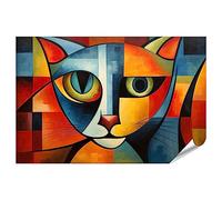 islandburner JBZJ-PGR Poster XXL Abstrait Chat Peinture Style Pablo Picasso Animaux de Compagnie Art Premium Photos Photographie