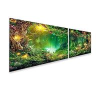 islandburner JCQQ-2K Tableau sur toile Motif forêt féerique