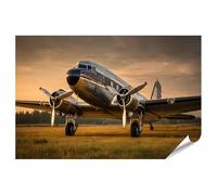 islandburner Poster de qualité supérieure - Avion Douglas DC-3 restauré avec hélices polies - Standard - Edition L1
