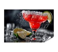 islandburner Poster de qualité supérieure - Cocktail rafraîchissant avec citron vert et glaçons - Pour fête d'été - Grand format