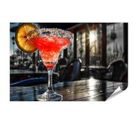 islandburner Poster de qualité supérieure - Cocktail rafraîchissant avec tranche d'orange et bordure en sucre - Grand format
