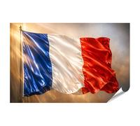 islandburner Poster de qualité supérieure - Drapeau français brillant dans le vent - Standard