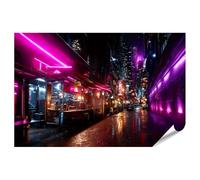 islandburner Poster de qualité supérieure - Incroyable - Ruelle néon - Décoration murale pour le salon - Parfait pour les fans de voyage - Standard