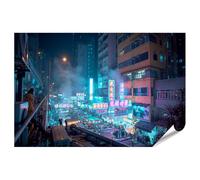 islandburner Poster de qualité supérieure - Marché de nuit fascinant de Hong Kong - Impression d'art pour le salon - Pour les fans de voyage - Standard - Edition T2