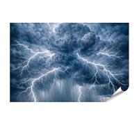 islandburner Poster de qualité supérieure - Nuages d'orage avec éclairs et pluie pour une décoration murale impressionnante - Standard
