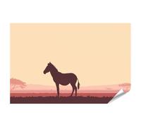 islandburner Poster de qualité supérieure - Silhouette de zèbre de rêve - Décoration murale pour le salon - Pour les amoureux de la nature - Standard