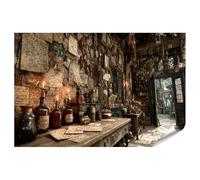 islandburner Poster mural rustique de qualité supérieure avec inscriptions et bouteilles historiques - Grand format
