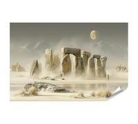 islandburner Poster Mystique Stonehenge de qualité supérieure - Tableau mural pour salon pour les amis de l'histoire - Grand format