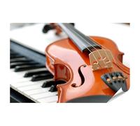 islandburner Poster Prime - Motif violon et piano - Composition harmonieuse - 130 x 90 cm