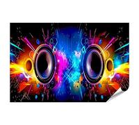 islandburner Poster XXL Digital Music Sheet Music Abstract Banner Bass Speakers Digital Music Sheet Premium Images Photo Photo