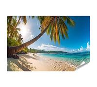 islandburner Poster XXL - Impression photo de qualité supérieure - Motif mer - Plage - Palmiers sauvages - Bord de l'océan tropical