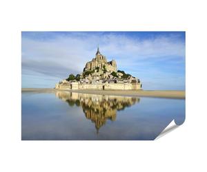 islandburner Poster XXL Mont Saint Michel - Réflexion d'architecture - Qualité supérieure