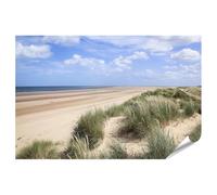 islandburner Poster XXL - Motif dunes de sable sur la mer sous ciel bleu et nuages