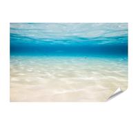 islandburner Poster XXL - Scène sous-marine - Fond de sable - Motif vagues - Bleu océan - 130 x 90 cm