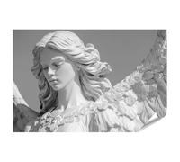 islandburner Poster XXL sculpture d'ange en noir et blanc de qualité supérieure