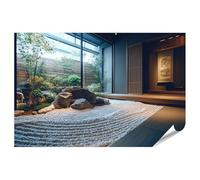 islandburner Poster zen jardin intérieur harmonie et tranquillité design japonais - Poster 90 x 60 cm