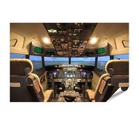 islandburner Prime Image Poster Cockpit d'un avion de ligne à la lumière du jour Images de qualité supérieure Impression photo