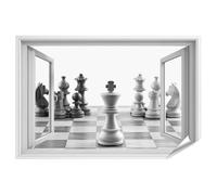 islandburner Prime Image Poster Jeu d'échecs Derrière Fenêtres Ouvertes Scène Photos Premium Photos Photos Photographie