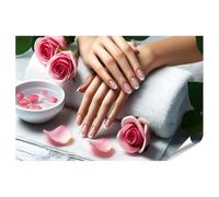 islandburner Prime Image Poster Pétales de Rose Bien-être Manucure Soin des Mains Relaxation Beauté Photos Premium Photos Impression Photo