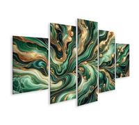 islandburner Prime Image sur toile abstraite tourbillons vert et or 47 images murales poster