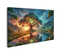 islandburner Prime Image sur toile Arbre majestueux paysage mystique Grand format Centre Images murales Poster