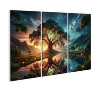 islandburner Prime Image sur toile Arbre majestueux paysage mystique Grand format Centre Images murales Poster