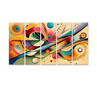 islandburner Prime Image sur toile Art abstrait Kandinsky avec des couleurs et des formes vives Images murales Poster