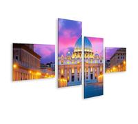 islandburner Prime Image sur toile Basilique Saint-Pierre Lumière du soir Ciel Architecture Rome Voyage Photographie Images Murales Poster