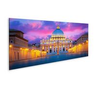 islandburner Prime Image sur toile Basilique Saint-Pierre Lumière du soir Ciel Architecture Rome Voyage Photographie Images Murales Poster