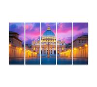 islandburner Prime Image sur toile Basilique Saint-Pierre Lumière du soir Ciel Architecture Rome Voyage Photographie Images Murales Poster