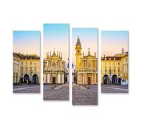 islandburner Prime Image sur toile Belle place avec statue équestre et bâtiments historiques Images murales Poster