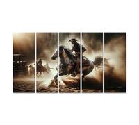 islandburner Prime Image sur toile Cavalier sur l'hippodrome poussiéreux dans le Far West Scénario Images murales Poster