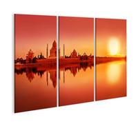 islandburner Prime Image sur toile Coucher de soleil sur la rivière avec structure historique Images murales Poster