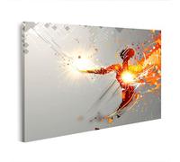 islandburner Prime Image sur toile Danse des couleurs et des lumières dans l'espace numérique - Toile 100 x 57 cm
