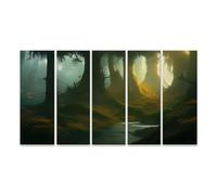 islandburner Prime Image sur toile Forêt mystique sous la douce lumière du lever du soleil Images murales Poster