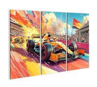 islandburner Prime Image sur toile Formule One Victoire avec public et feux d'artifice