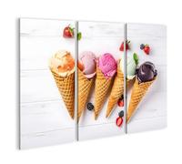 islandburner Prime Image sur toile gaufres glacées fruits diversité café glacé différents goûts images affiches murales
