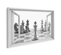 islandburner Prime Image sur toile Jeu d'échecs Derrière les fenêtres ouvertes Scène Photos murales Poster