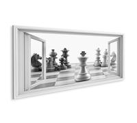 islandburner Prime Image sur toile Jeu d'échecs Derrière les fenêtres ouvertes Scène Photos murales Poster