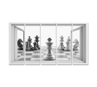 islandburner Prime Image sur toile Jeu d'échecs Derrière les fenêtres ouvertes Scène Photos murales Poster
