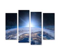 islandburner Prime Image sur toile Lever de soleil sur Terre vu de l'espace Images murales Poster