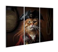 islandburner Prime Image sur toile Motif chat pirate aventurier du lac Images murales Poster