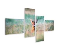 islandburner Prime Image sur toile Motif chevreuil dans l'herbe admirable environnante Images murales Poster