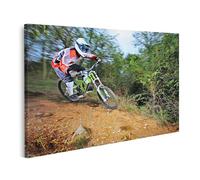 islandburner Prime Image sur toile Motif cycliste aventure dans la forêt Downhill Action Images murales Poster