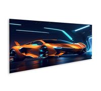 islandburner Prime Image sur toile Motif oranges dans une salle d'exposition futuriste